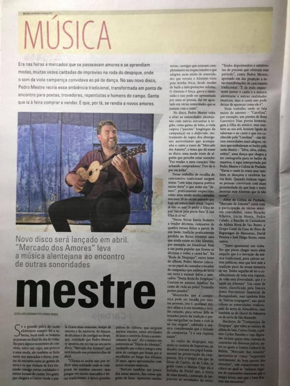 Diário do Alentejo | Entrevista 22/03/2019